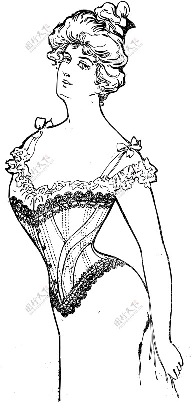 紧身胸衣模型1901