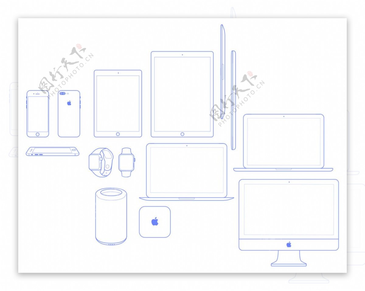 Apple设备线框图