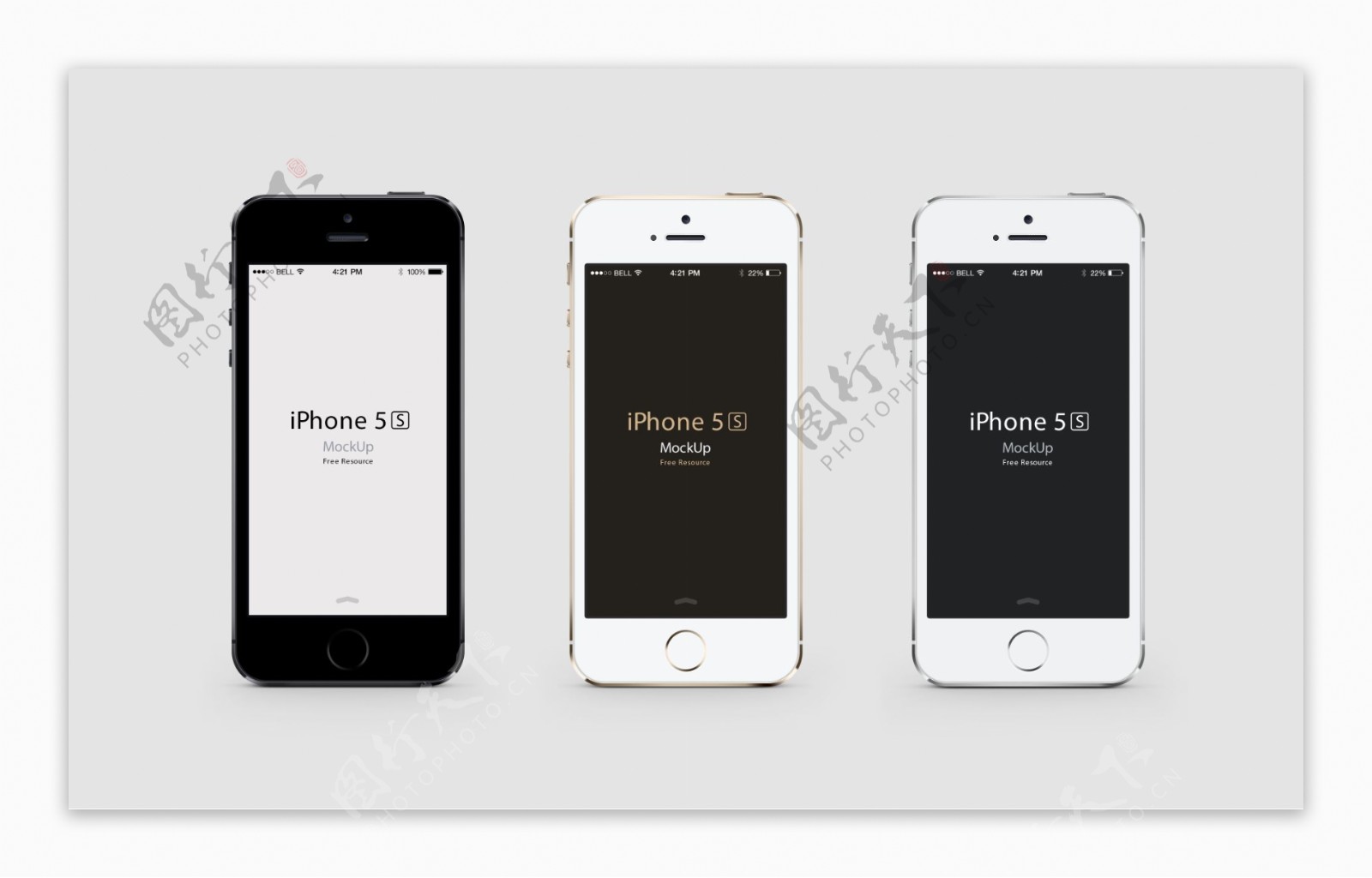 iphone5S正面三色模版图片