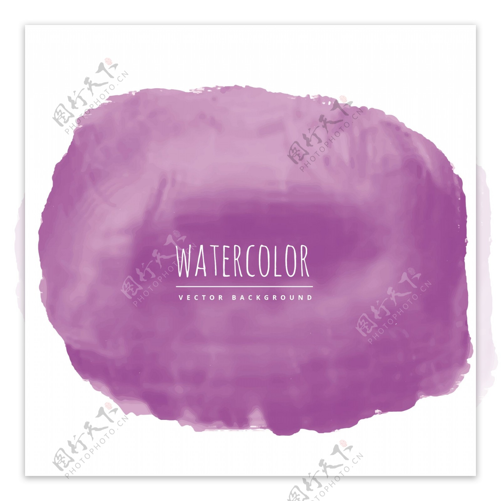 圆形紫色水彩背景矢量素材