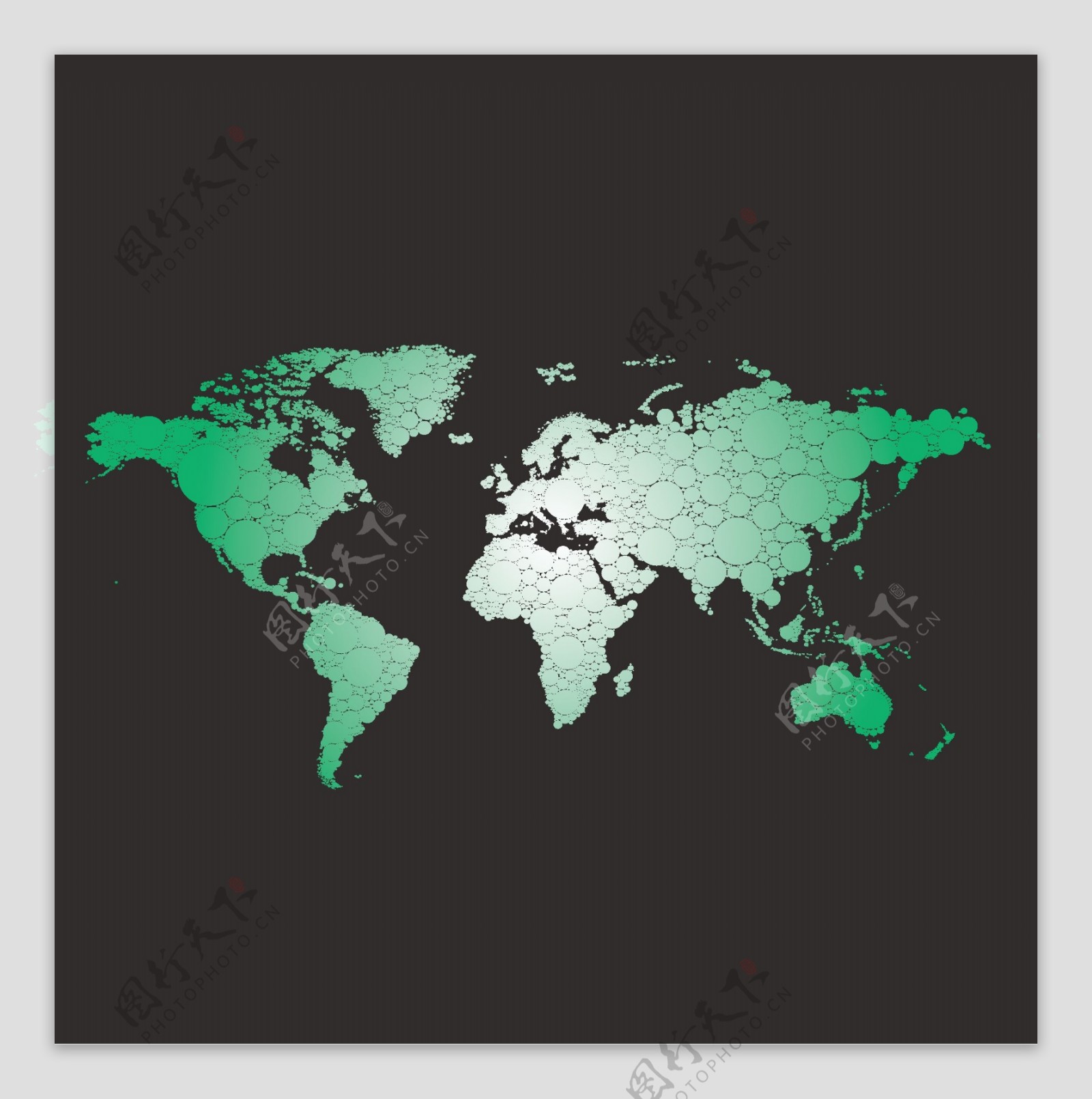 绿色世界地图背景