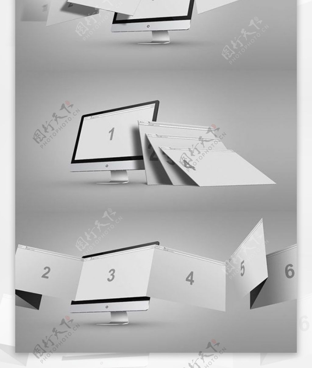 苹果电脑展示图片PSD分层素材