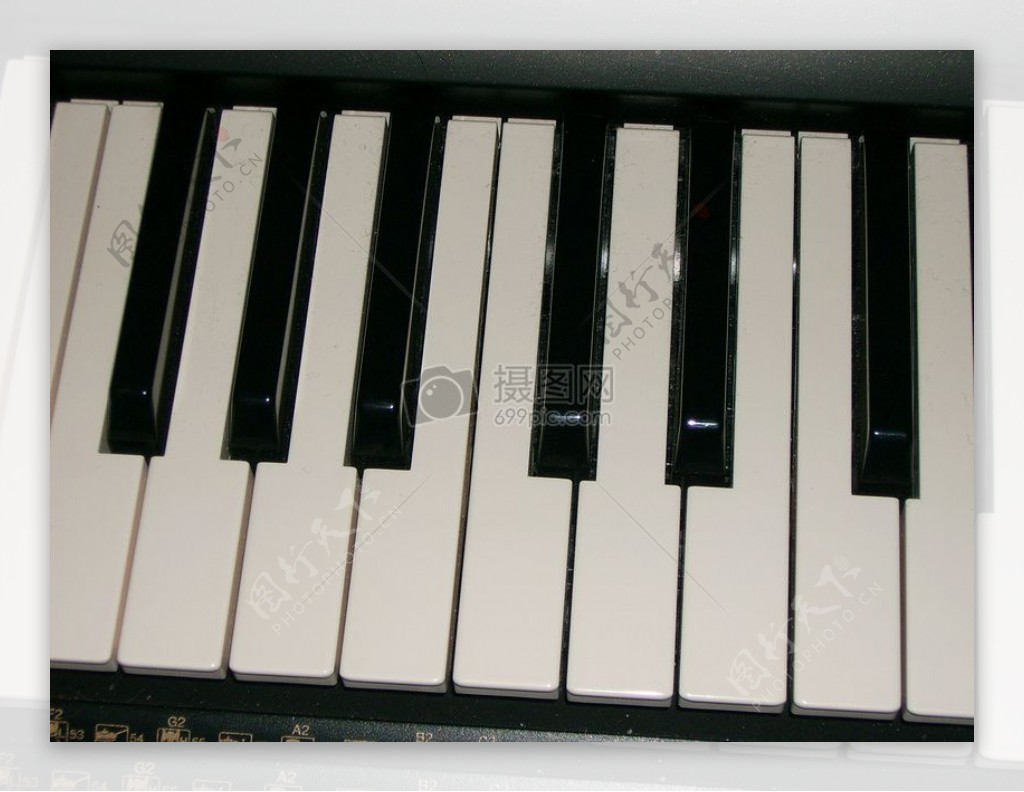 钢琴上的黑白键