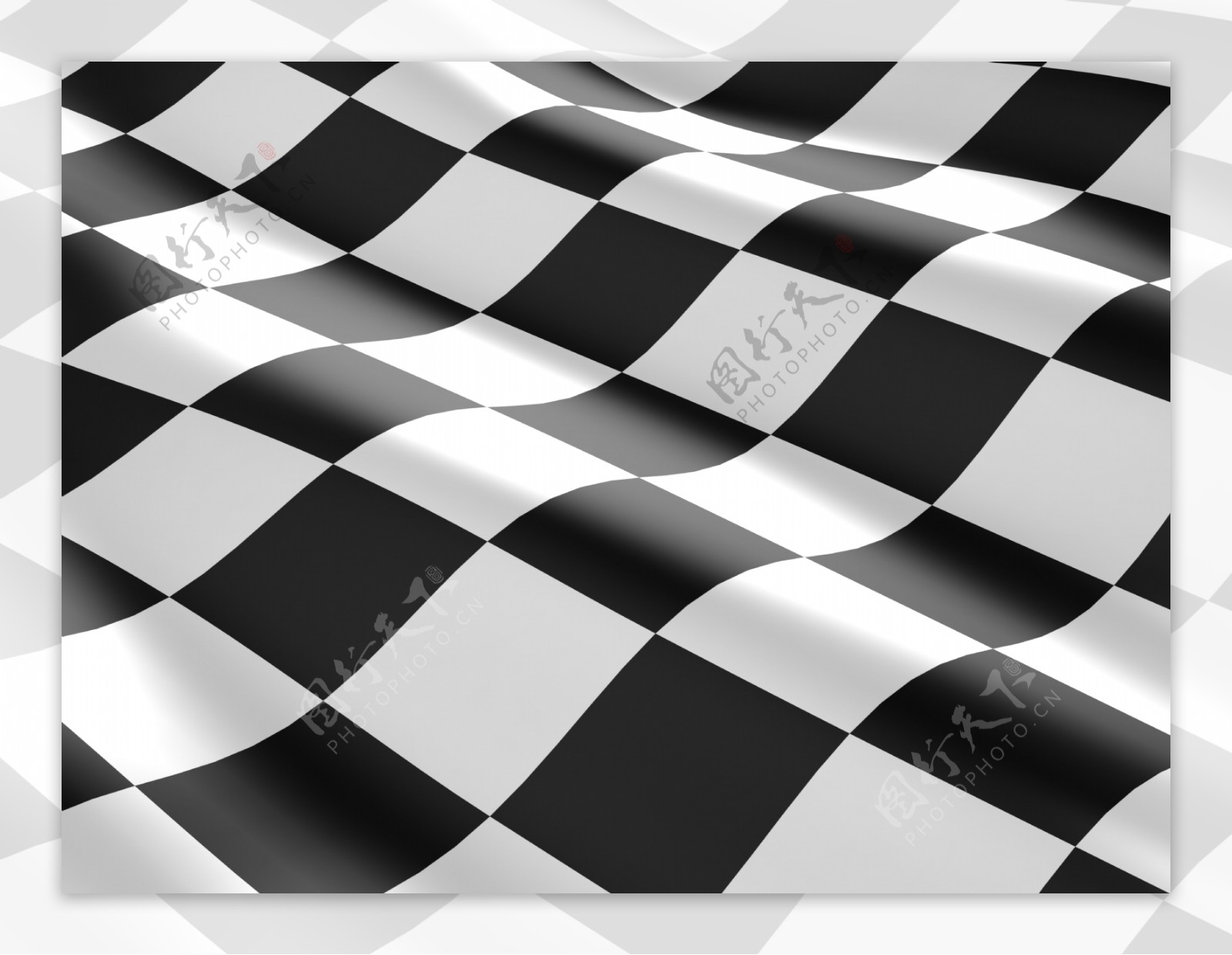 黑白色赛车旗帜图片