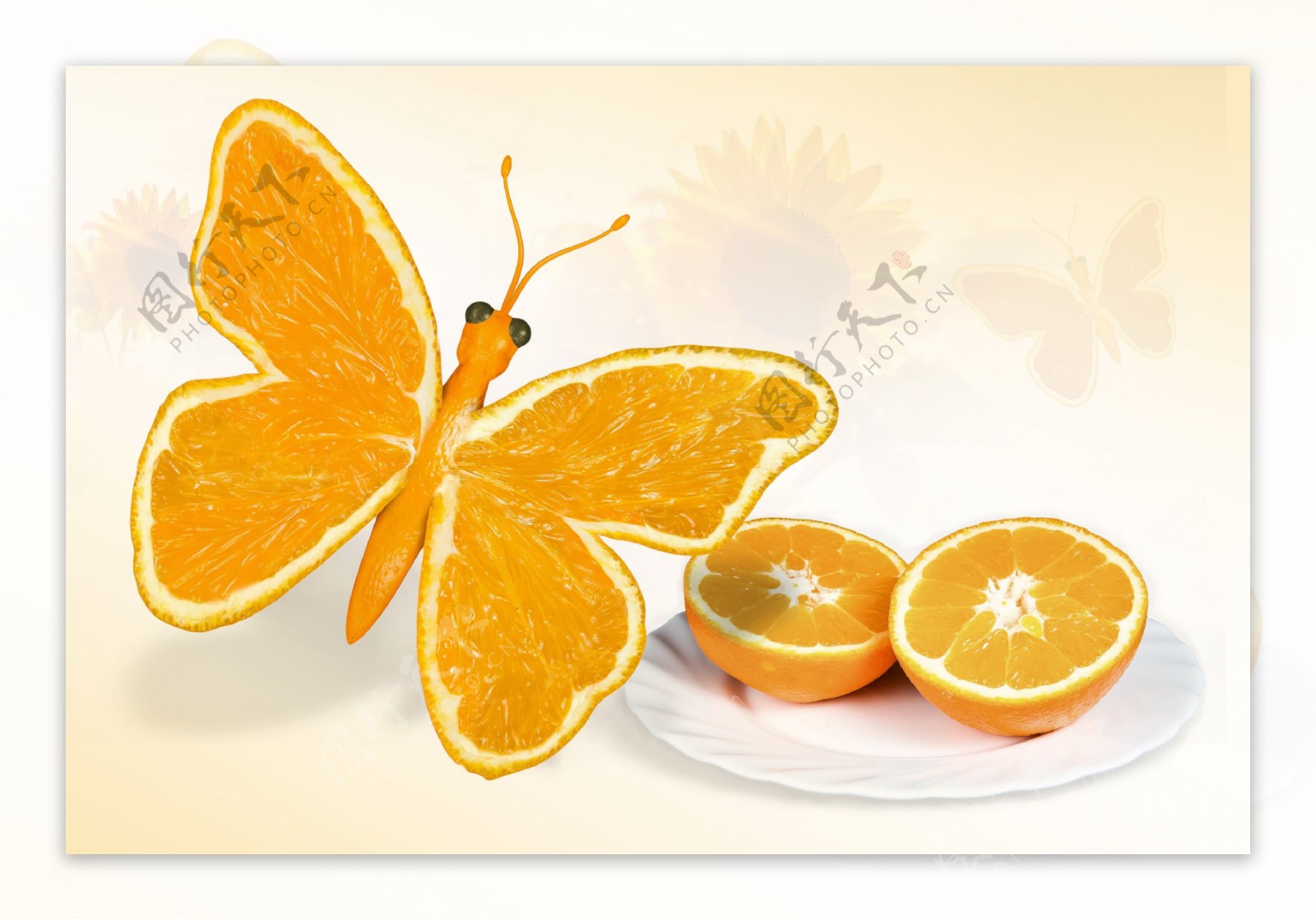 噪点肌理创意水果插画橙子的爱恋图片素材-编号31490138-图行天下