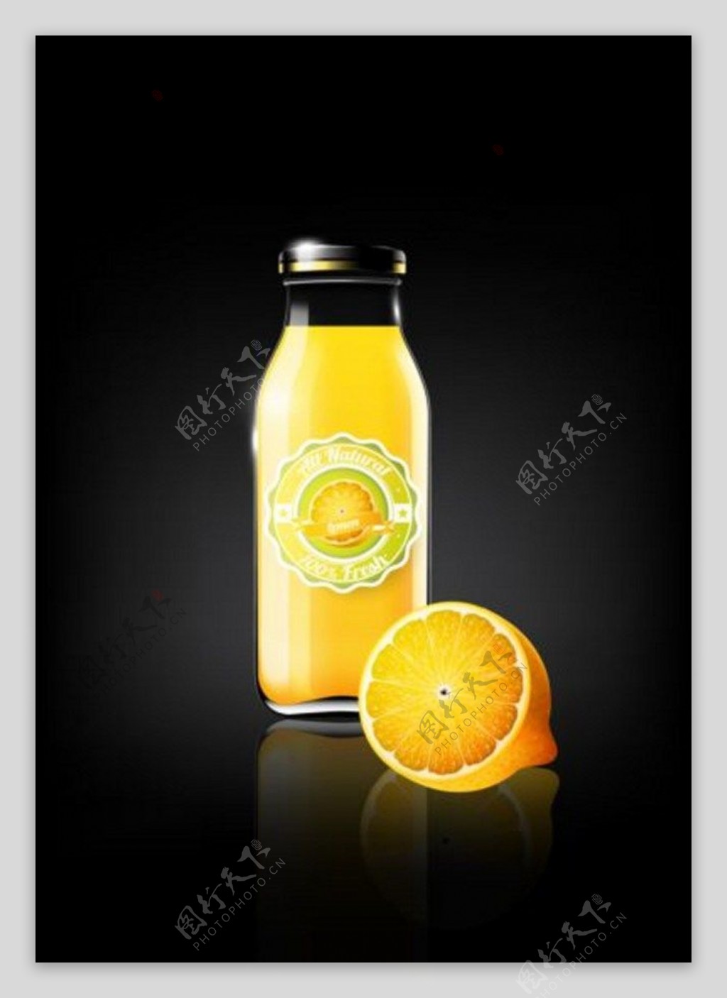 橙汁背景素材
