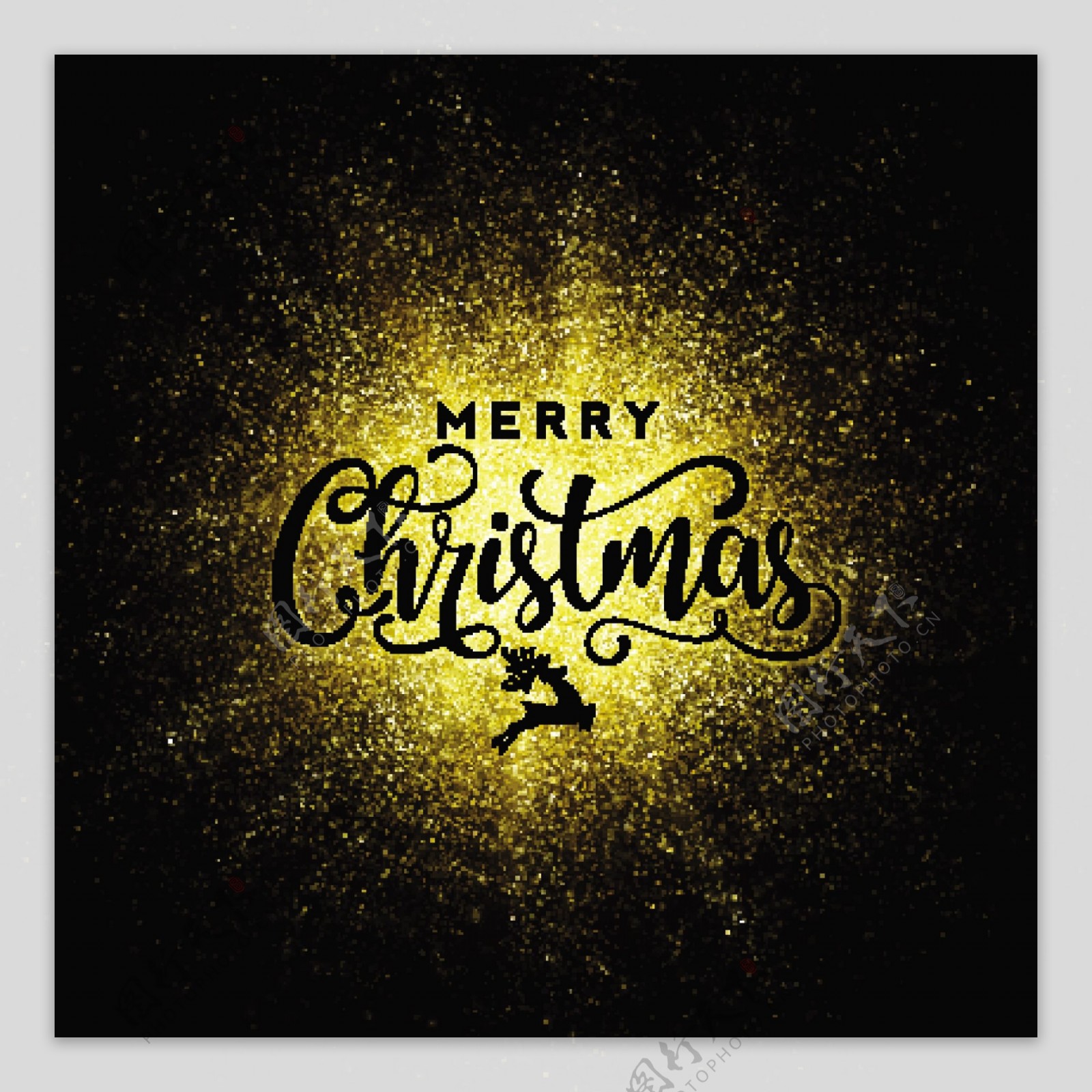 金色圣诞节背景设计