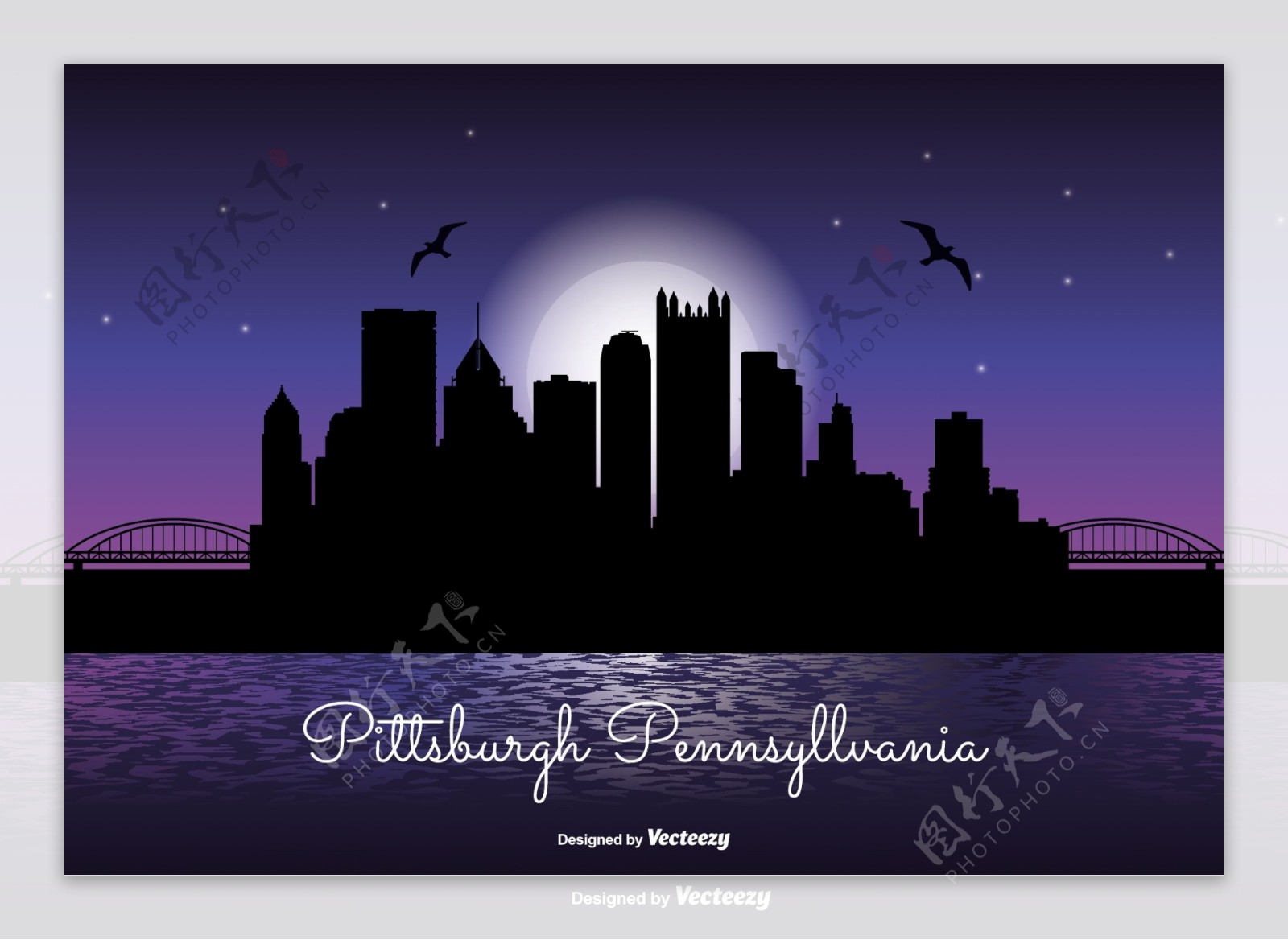匹兹堡夜景天际线插图