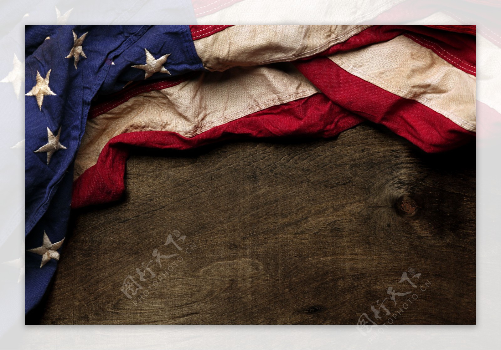 美国国旗木板背景