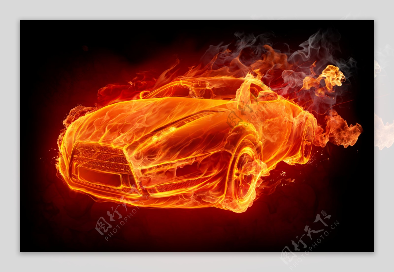 火焰轿车图片