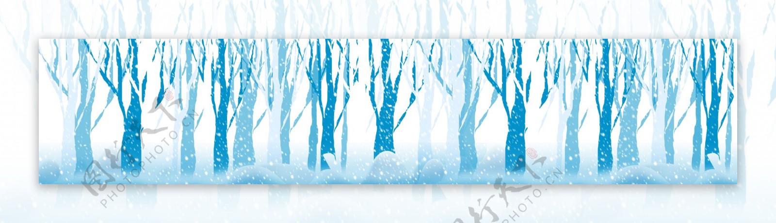雪中的树背景素材122
