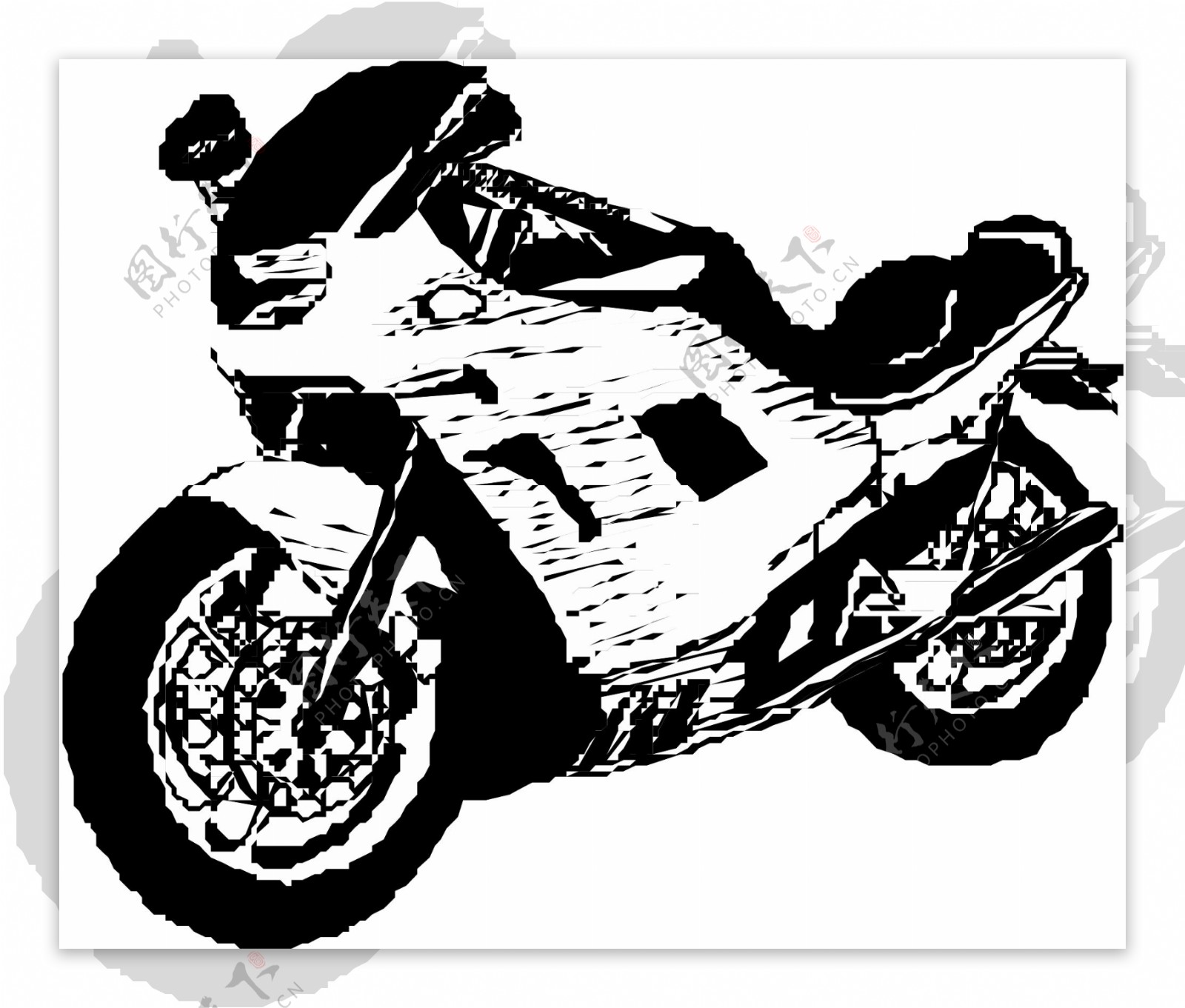 摩托车矢量素材EPS格式0037