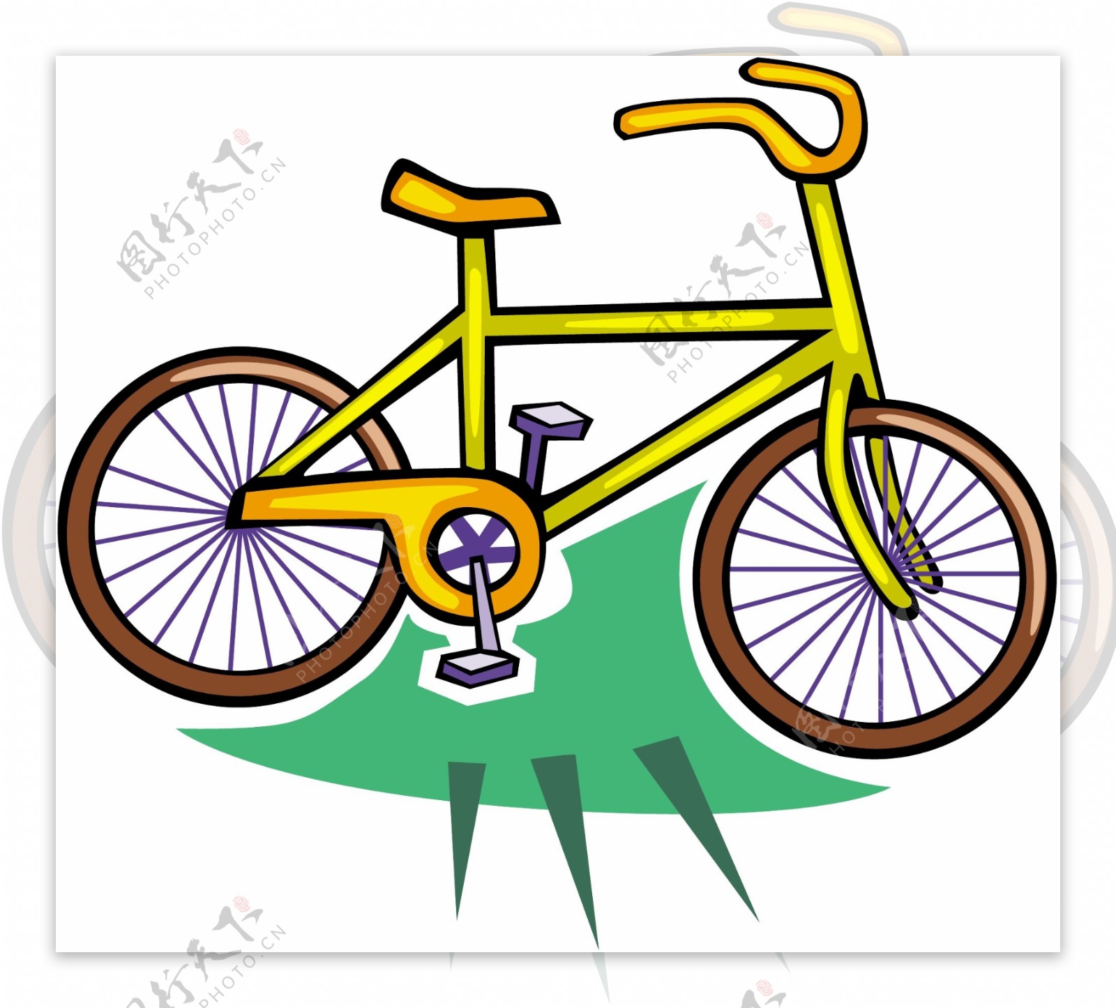 自行车交通工具矢量素材EPS格式0042