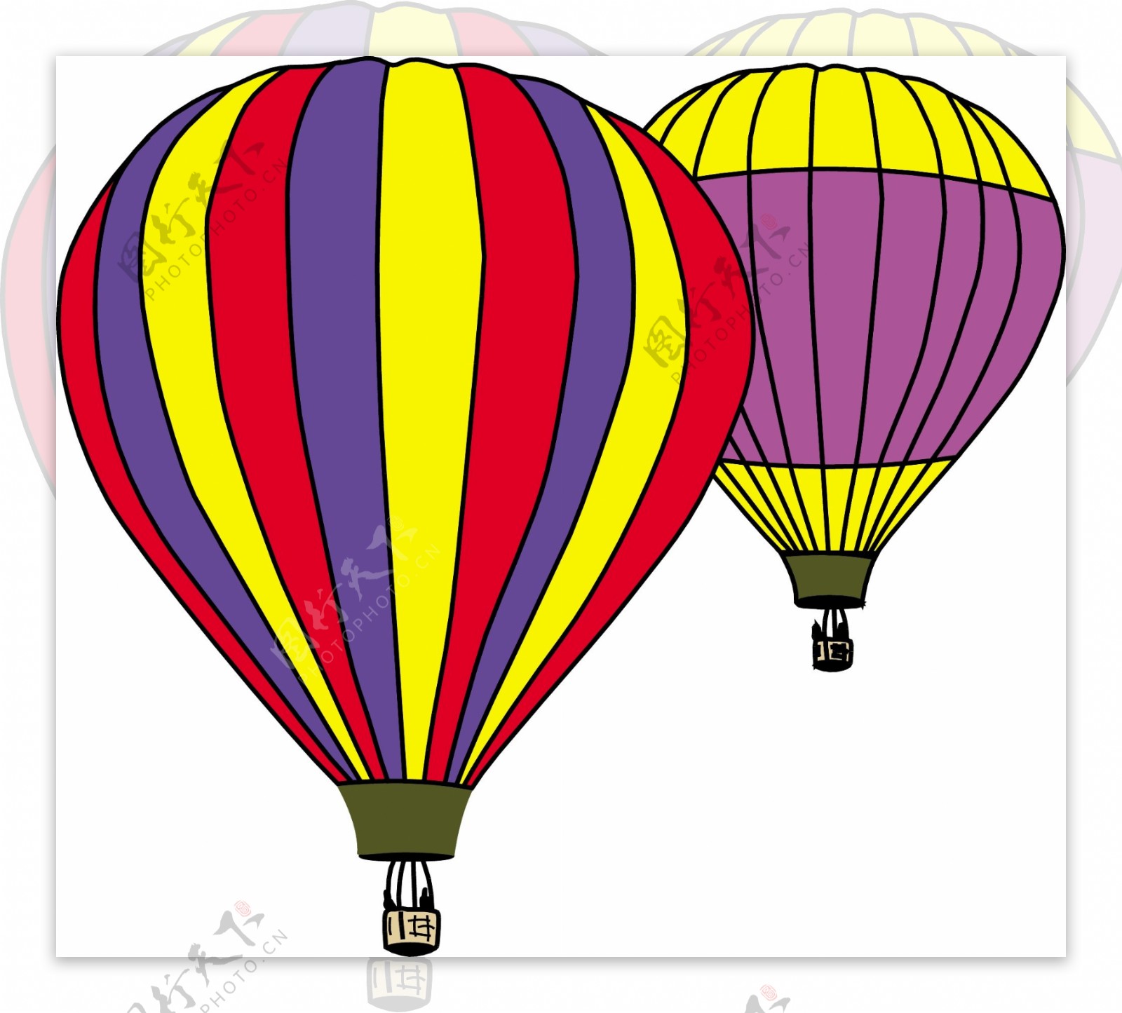 热气球矢量素材EPS格式0055