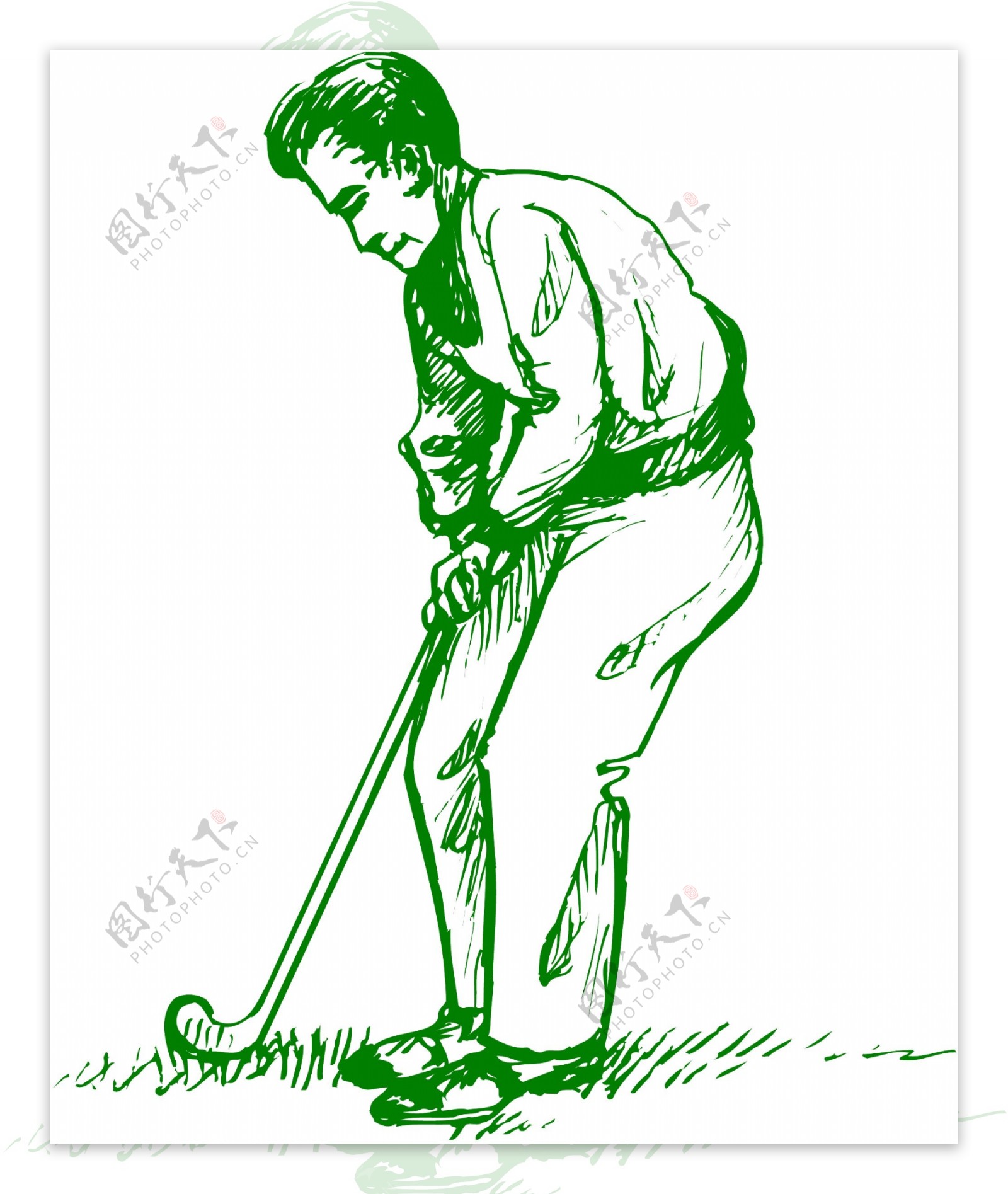 高尔夫球运动体育休闲矢量素材EPS格式0058