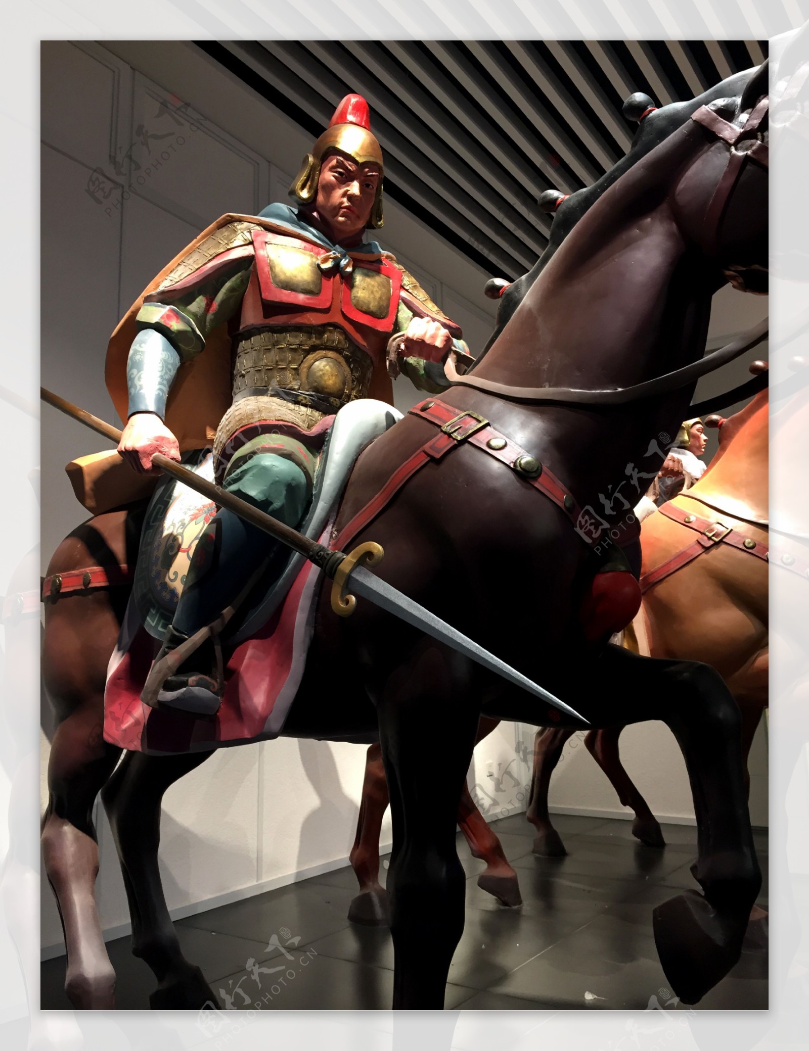 唐代骑兵蜡像图片