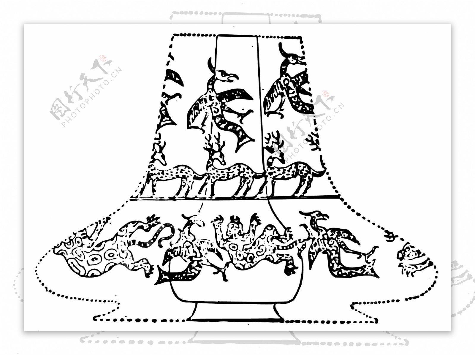 秦汉时代版画装饰画矢量eps格式0257