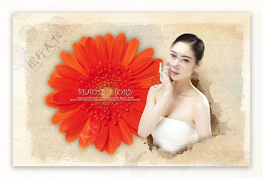韩国美容护肤海报图片