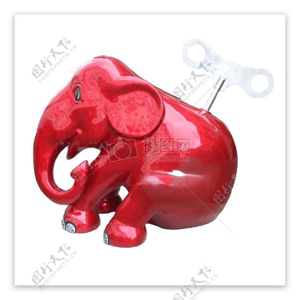 红色大象艺术摆件