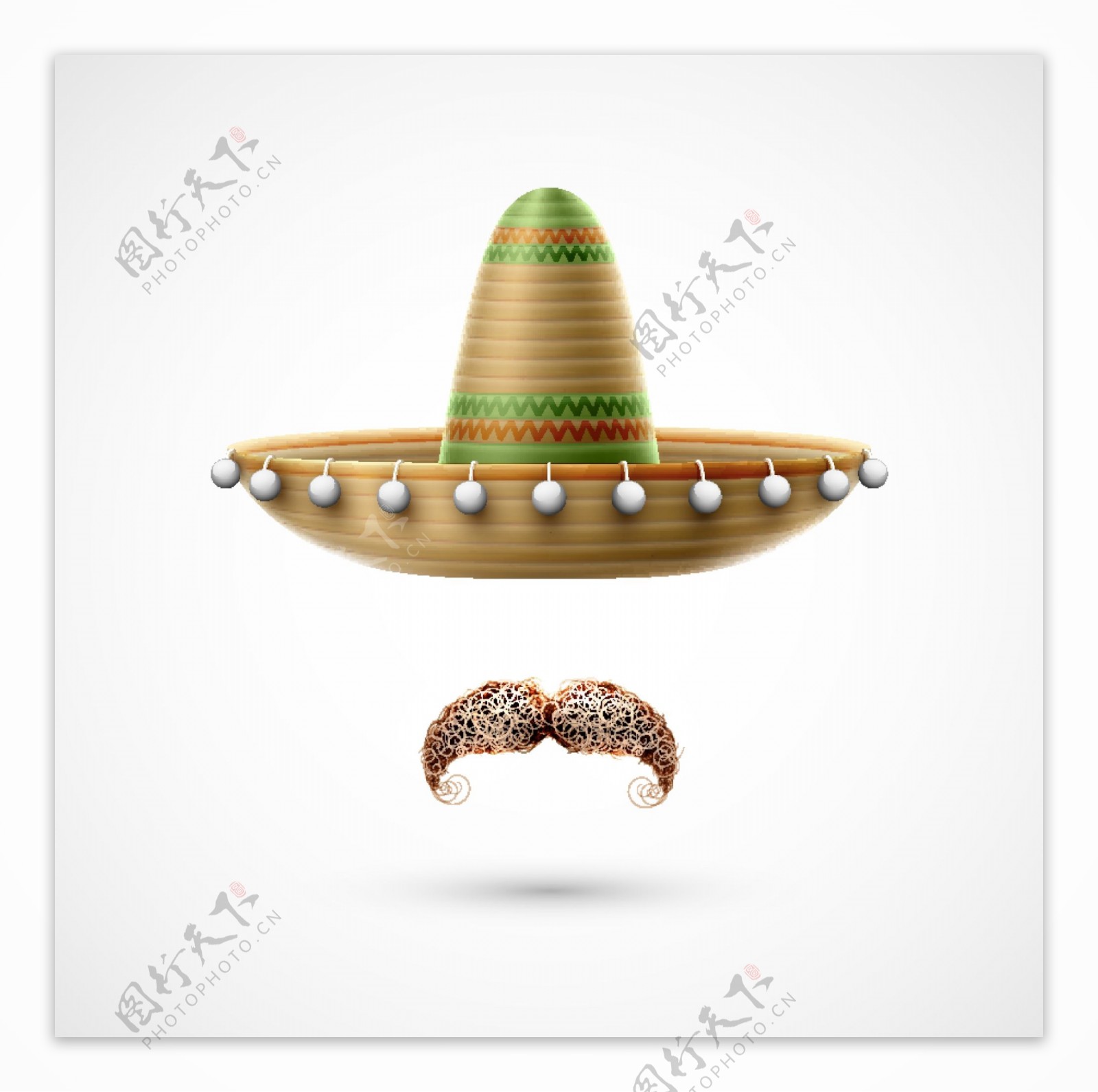 墨西哥帽子胡子背景