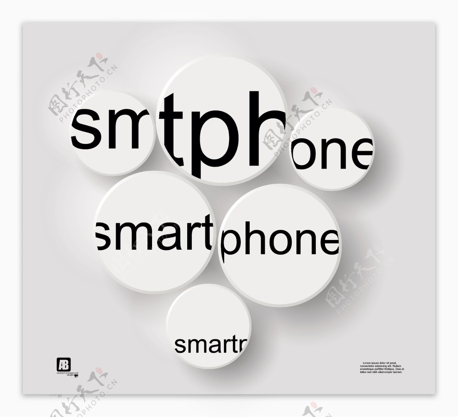 smartphone字母立体背景
