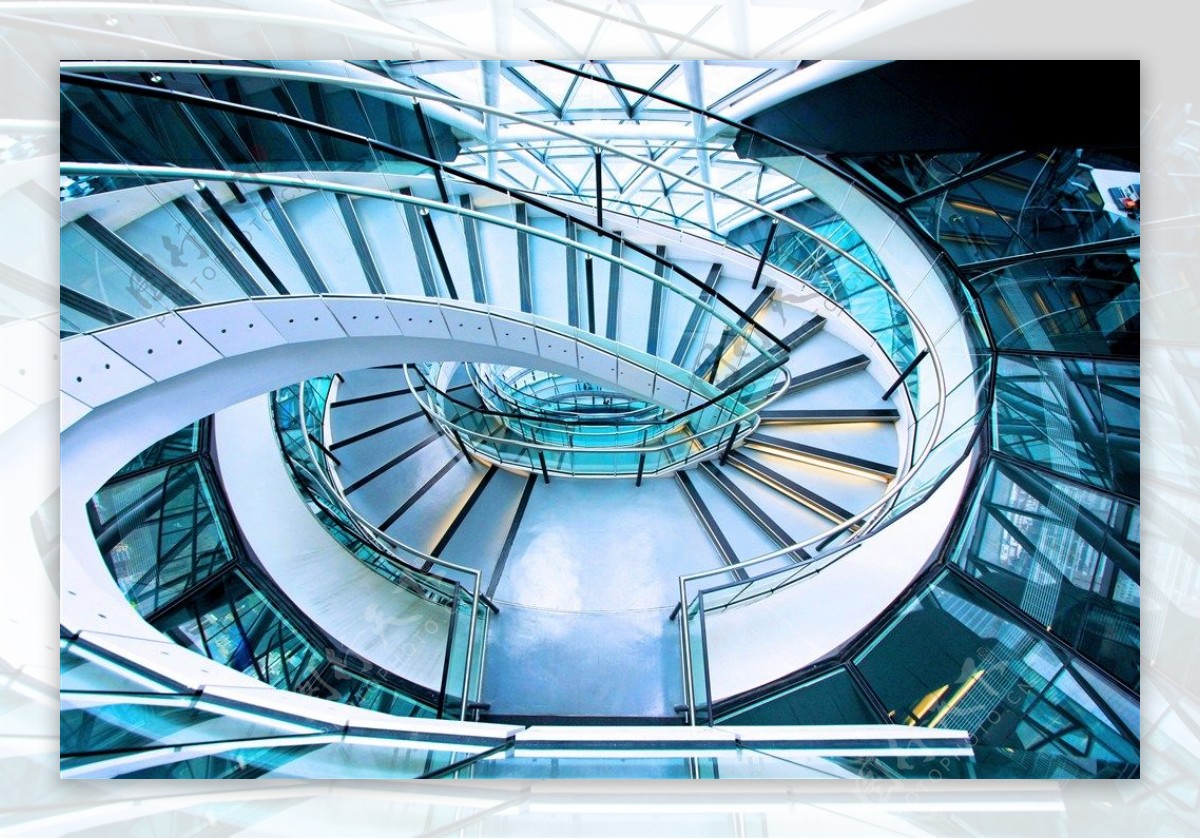 现代化下的地市楼梯摄影高清图片
