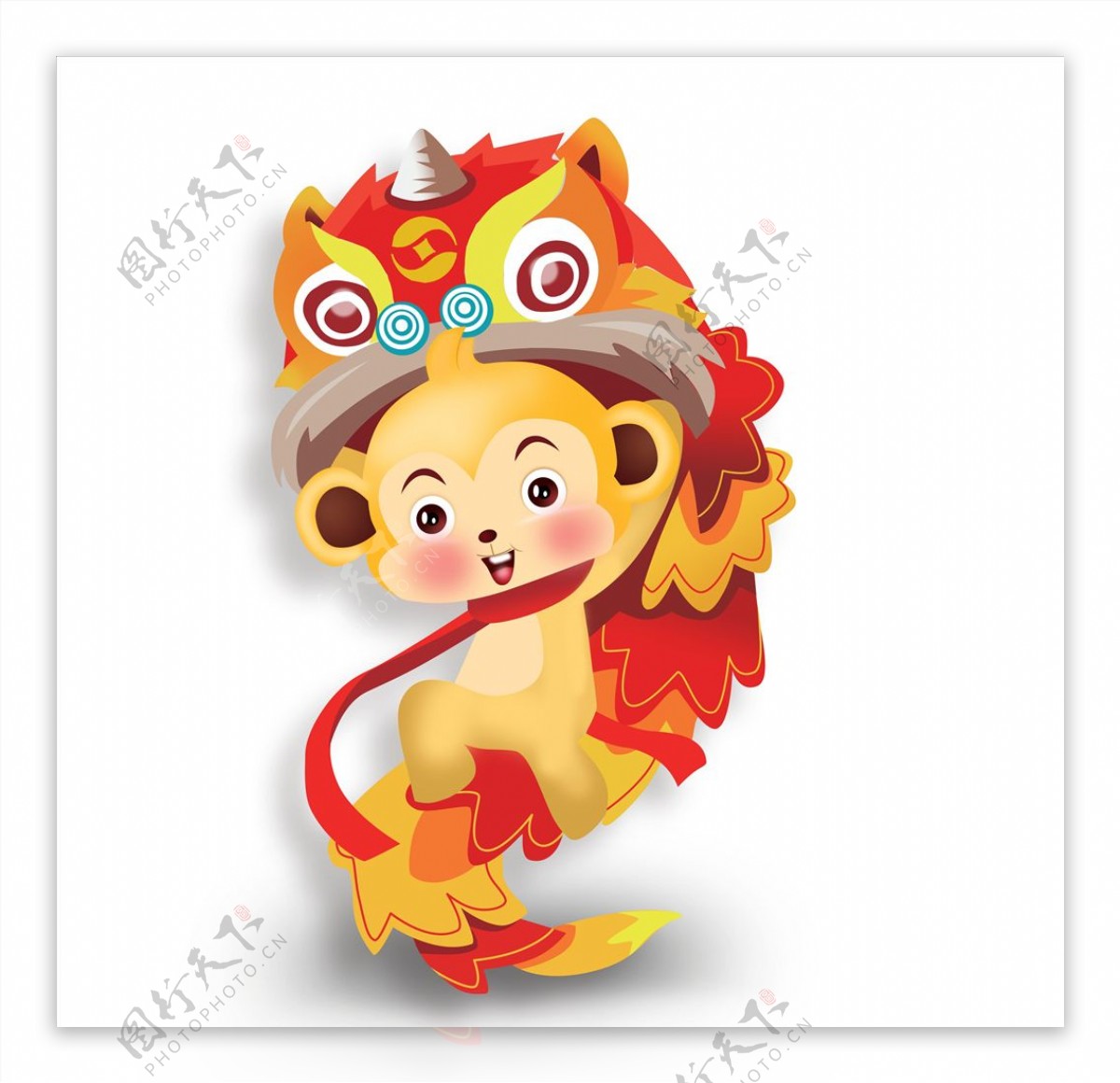 春节猴子舞狮