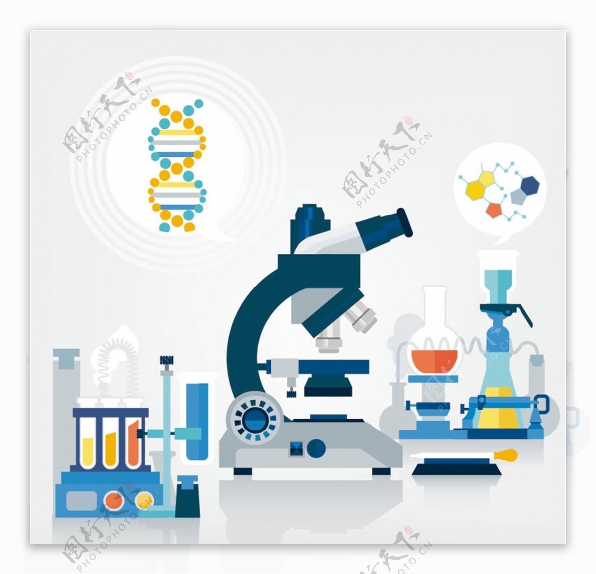 实验室医学设备矢量素材