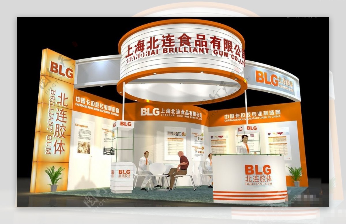 上海北连食品展厅模型