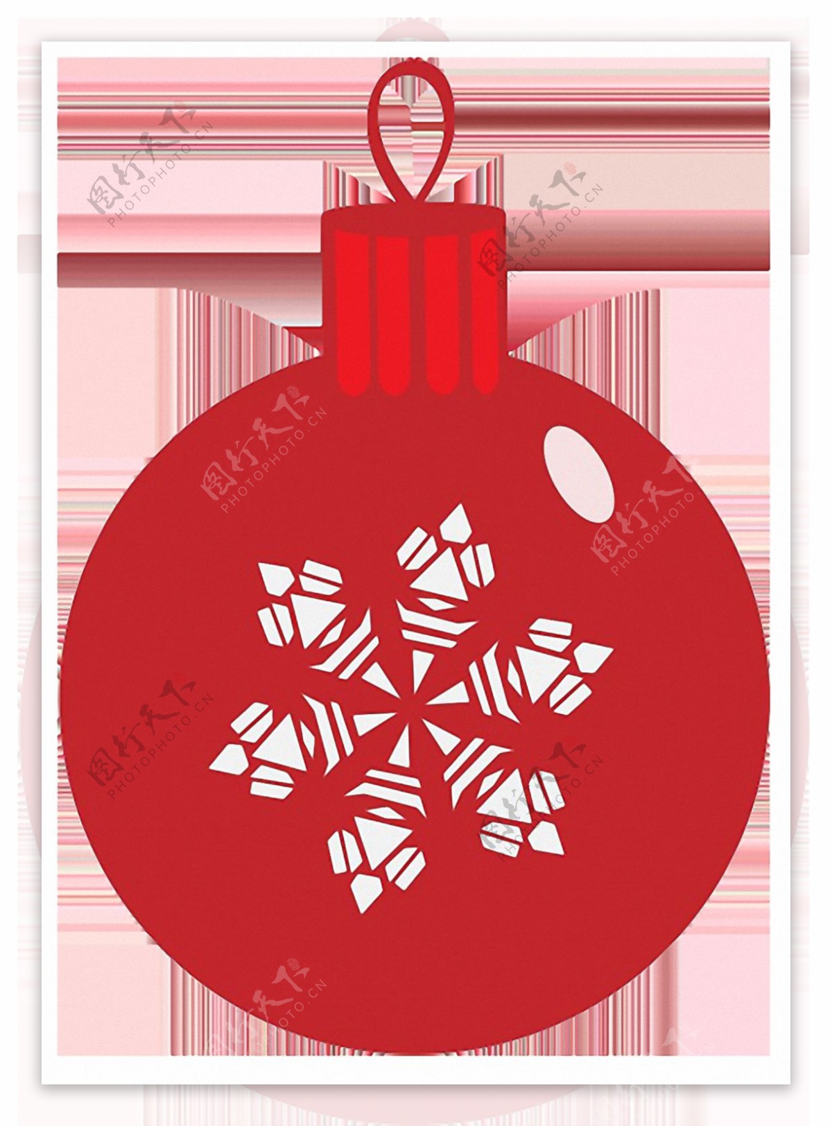手绘红色圣诞球免抠png透明素材