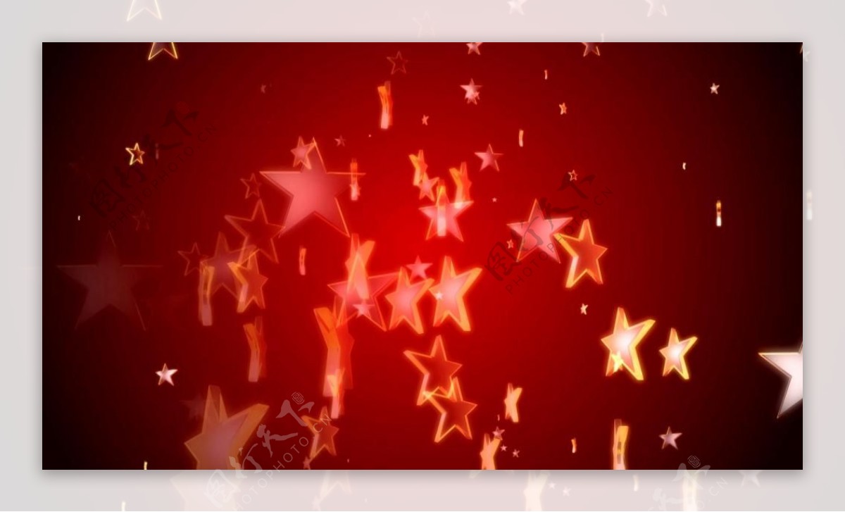 红色浪漫星星背景圣诞素材