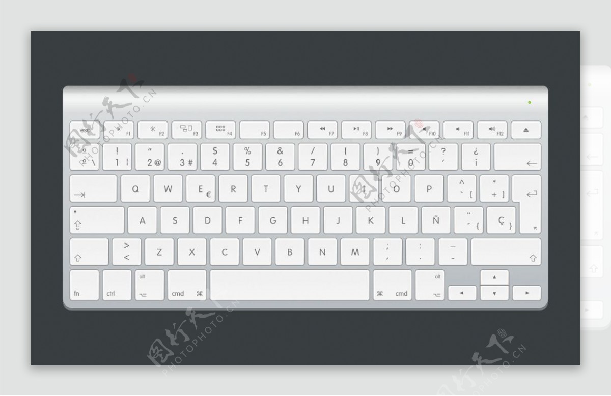 苹果蓝牙键盘实物图标sketch素材