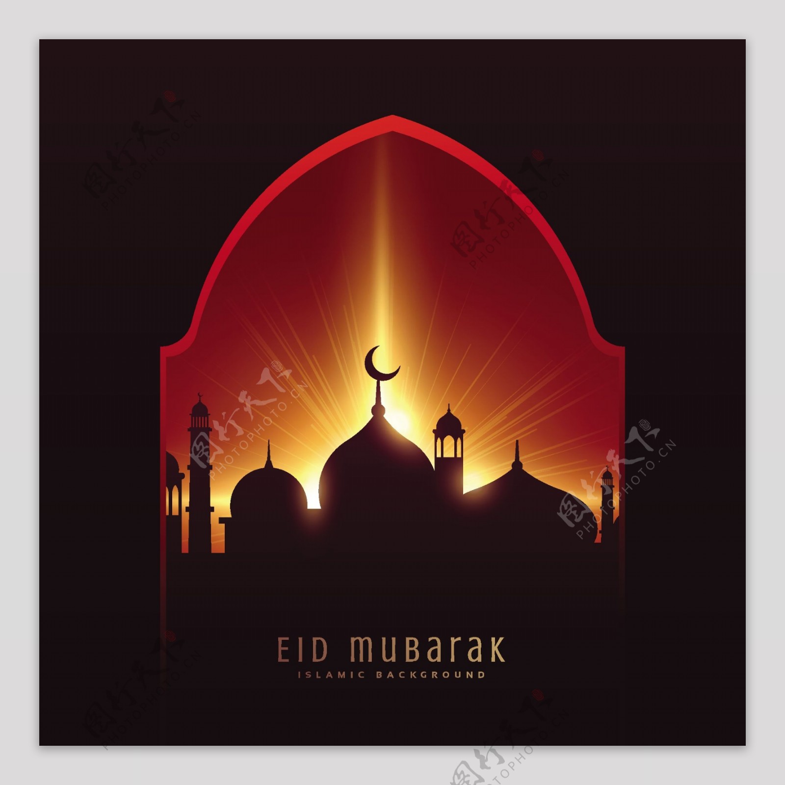 Eidmubarak清真寺卡片