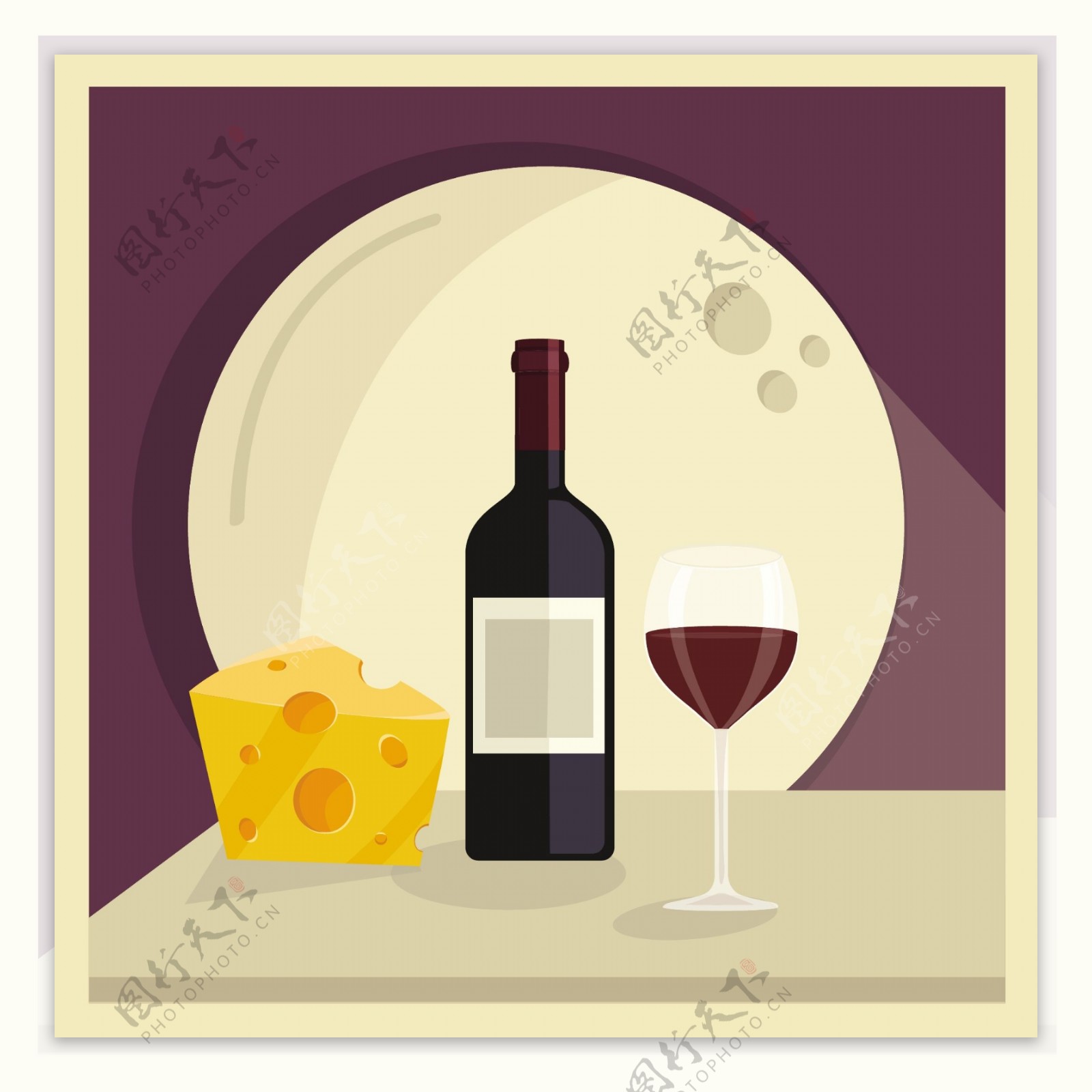 葡萄酒的插图