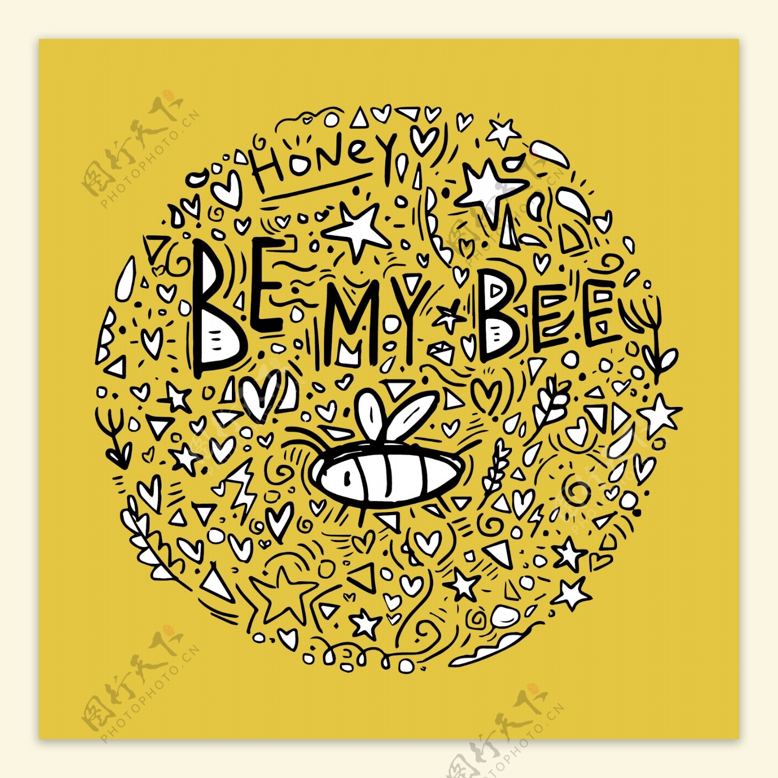 卡通小蜜蜂矢量图下载