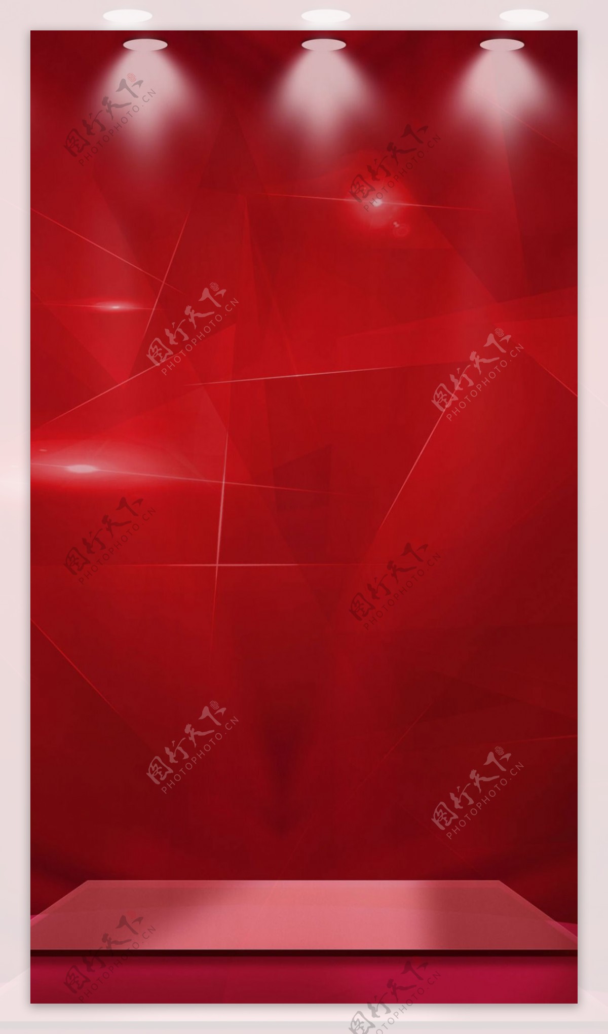 红色三角舞台H5背景素材