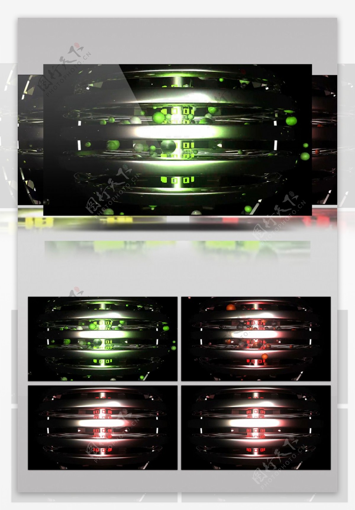 红绿色光球动态视频素材