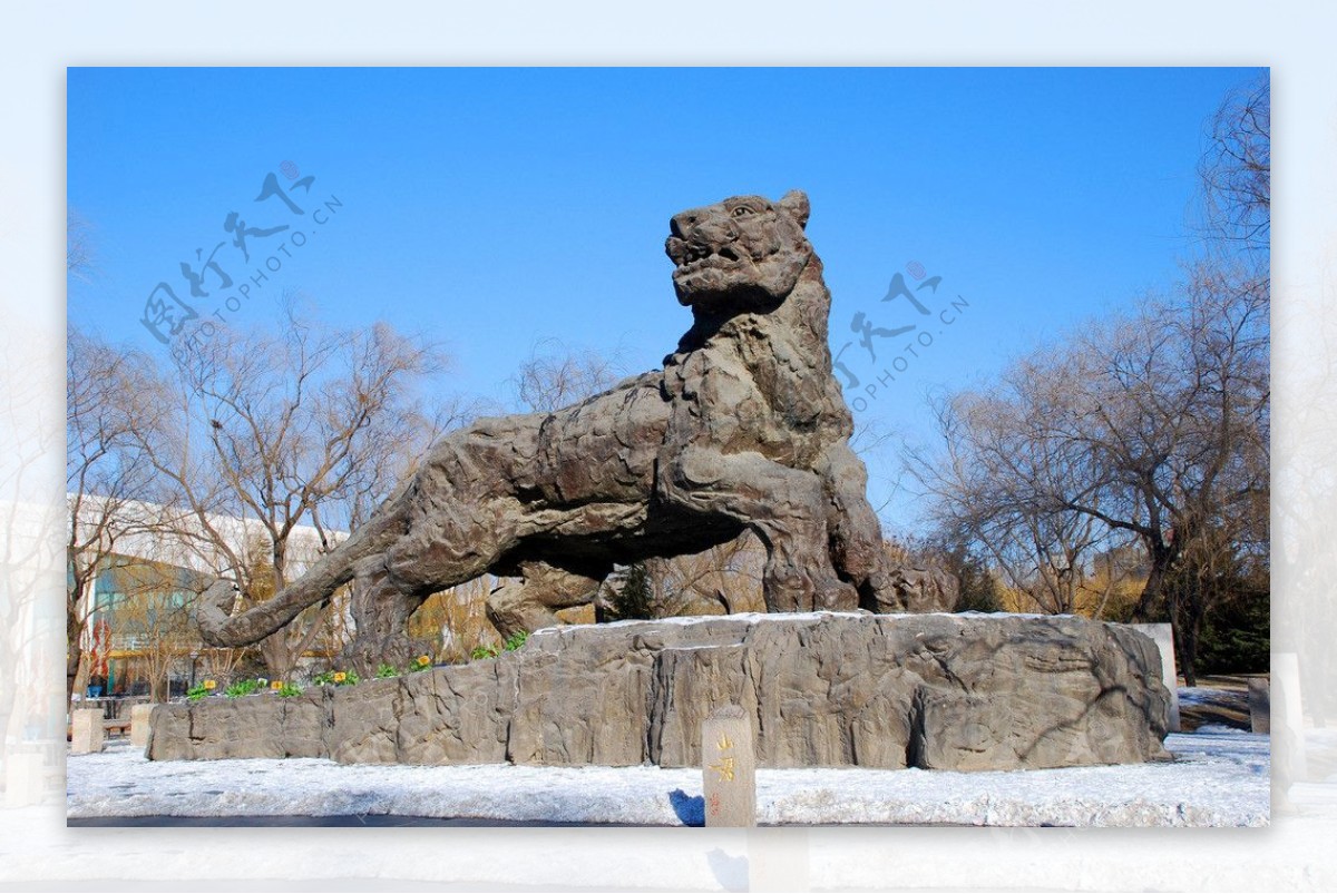 北京动物园动物石雕