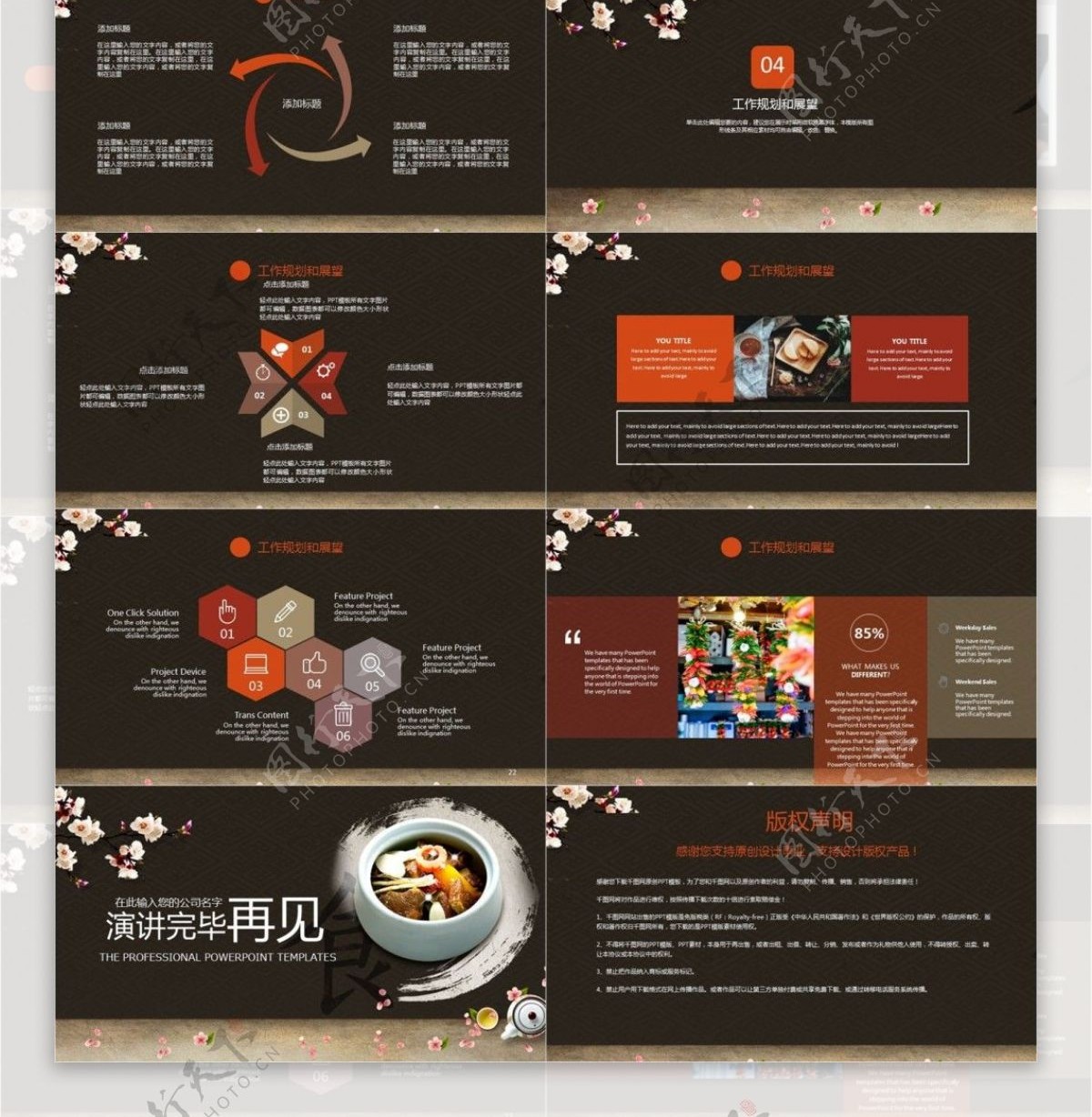 中国传统美食文化餐饮宣传介绍PPT模板