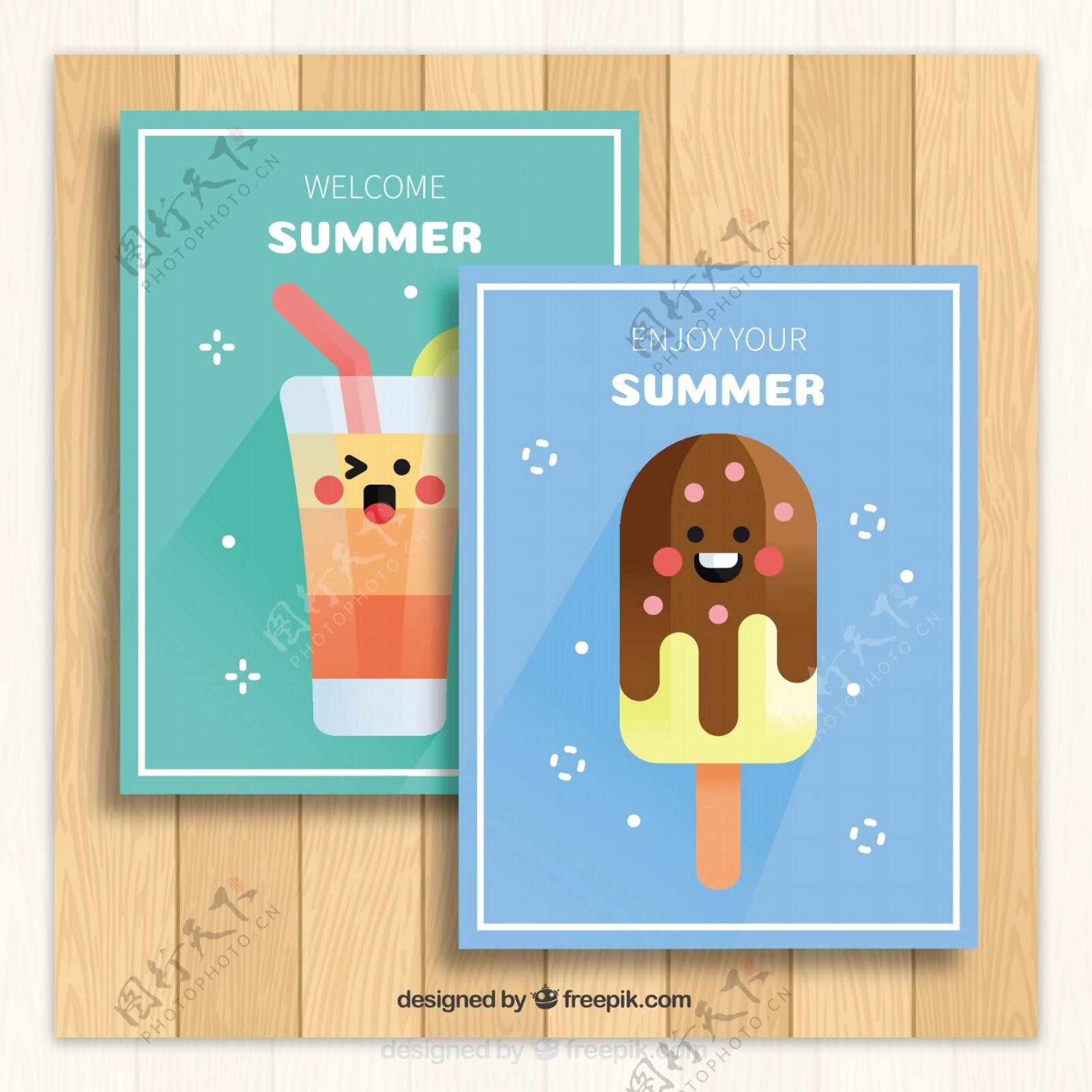 奇妙的夏日卡片