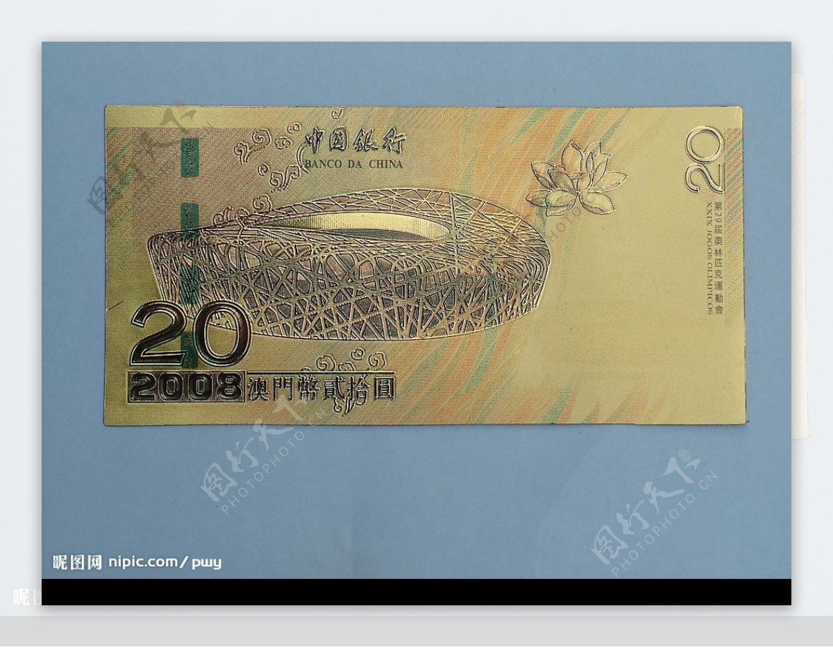 金券纪念币20元背面