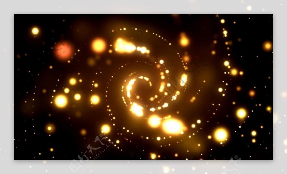 旋转星光粒子背景循环视频素材