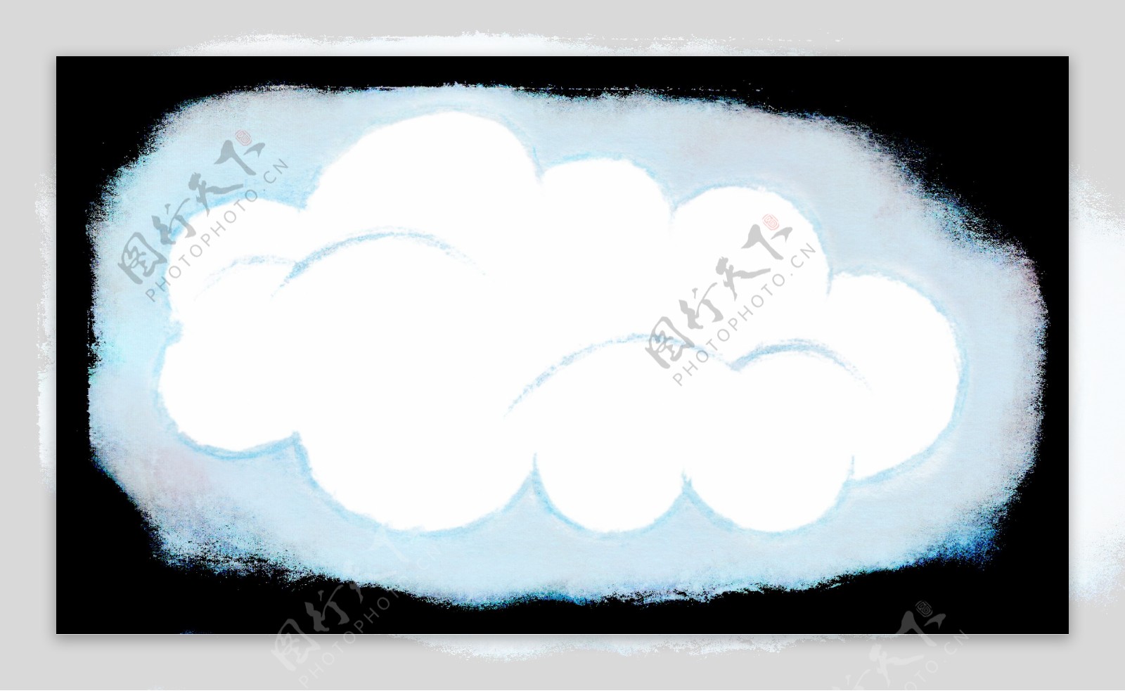 漂浮云朵透明装饰图案