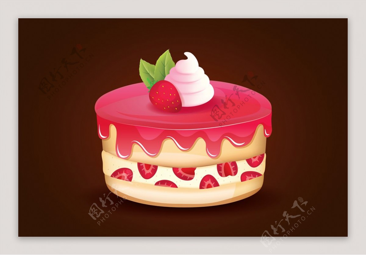 精美草莓蛋糕