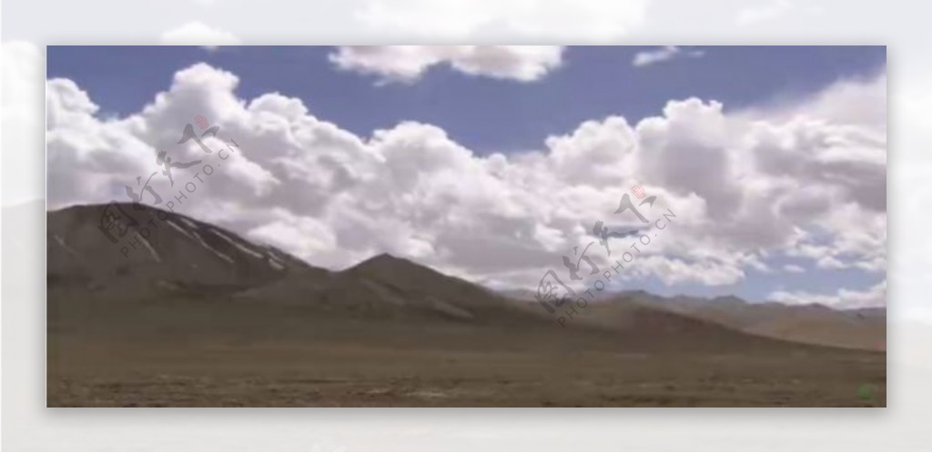 西藏蓝天白云流动风景高清实拍视频素材