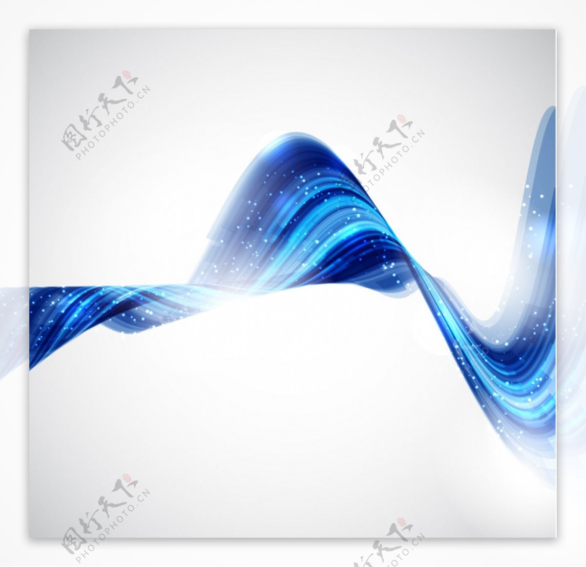 蓝色抽象波浪背景