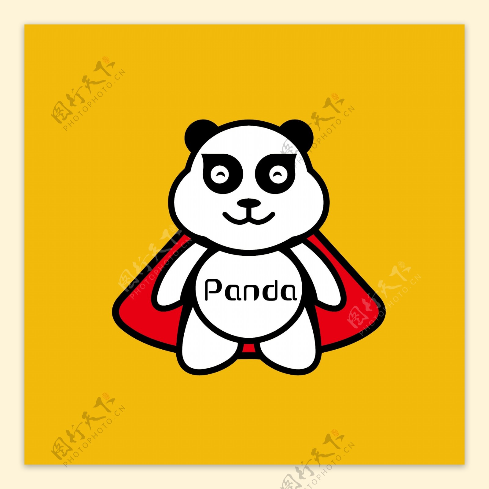 卡通熊猫设计模板