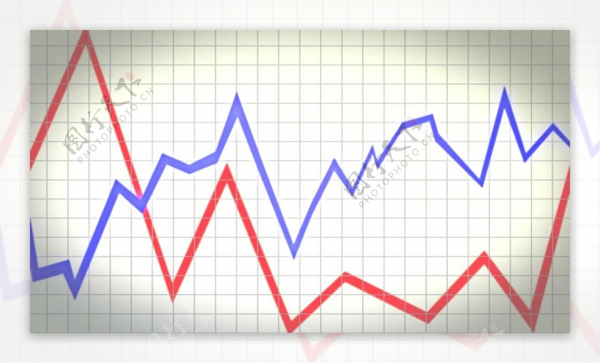 企业商务图表分析图曲线图跳动