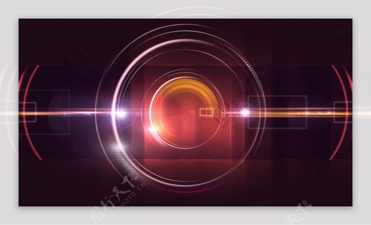 虚拟光效红色隧道循环视频素材