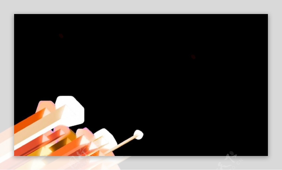 橙红斜上线条标题框特效视频素材